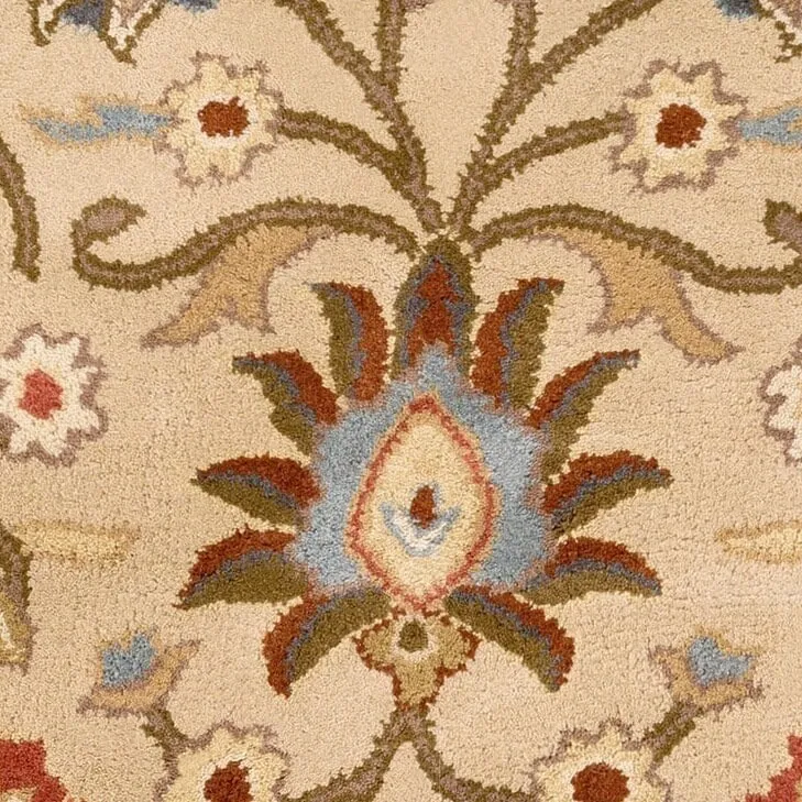 Patchway Handmade Classic Floral Wool Area Rug