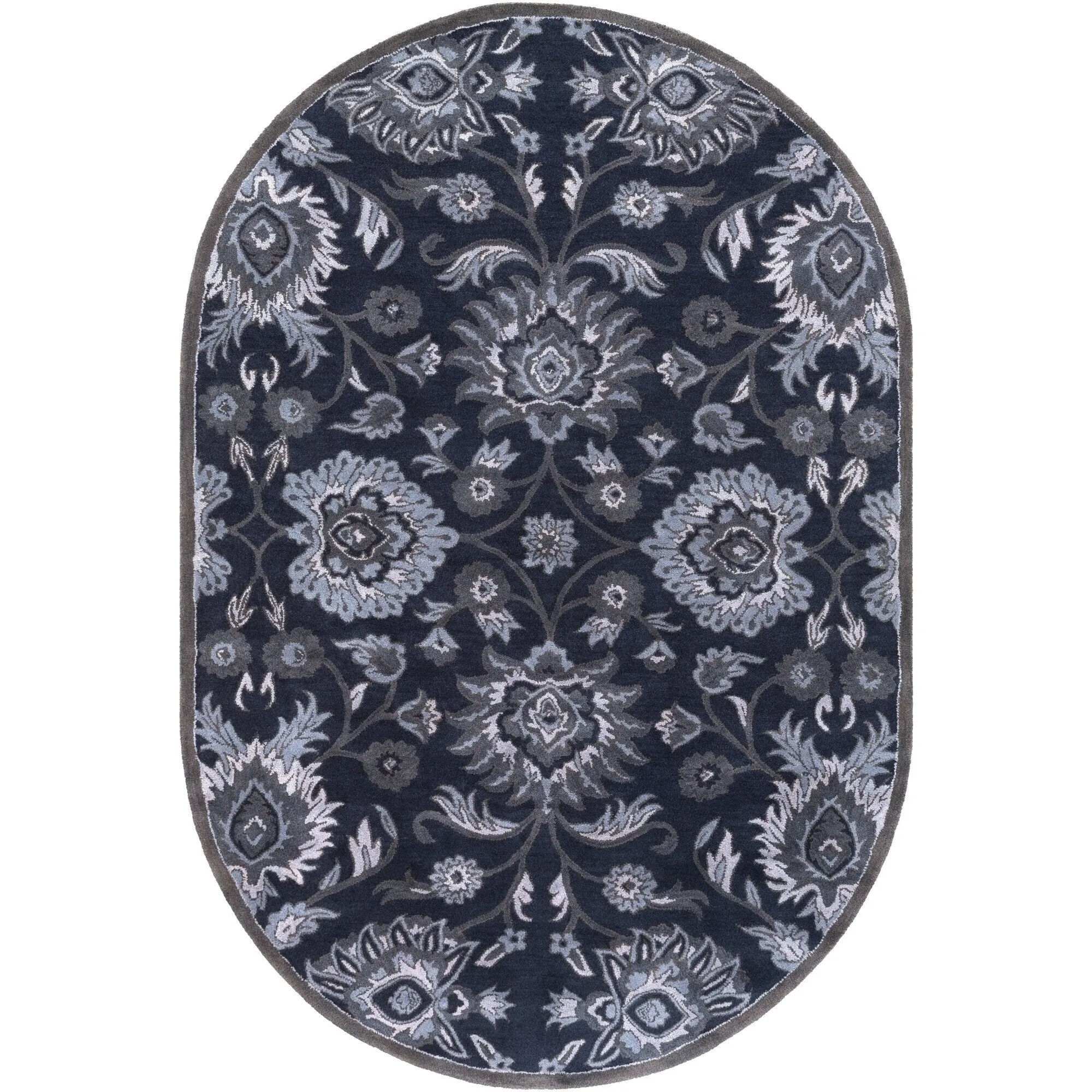 Patchway Handmade Classic Floral Wool Area Rug