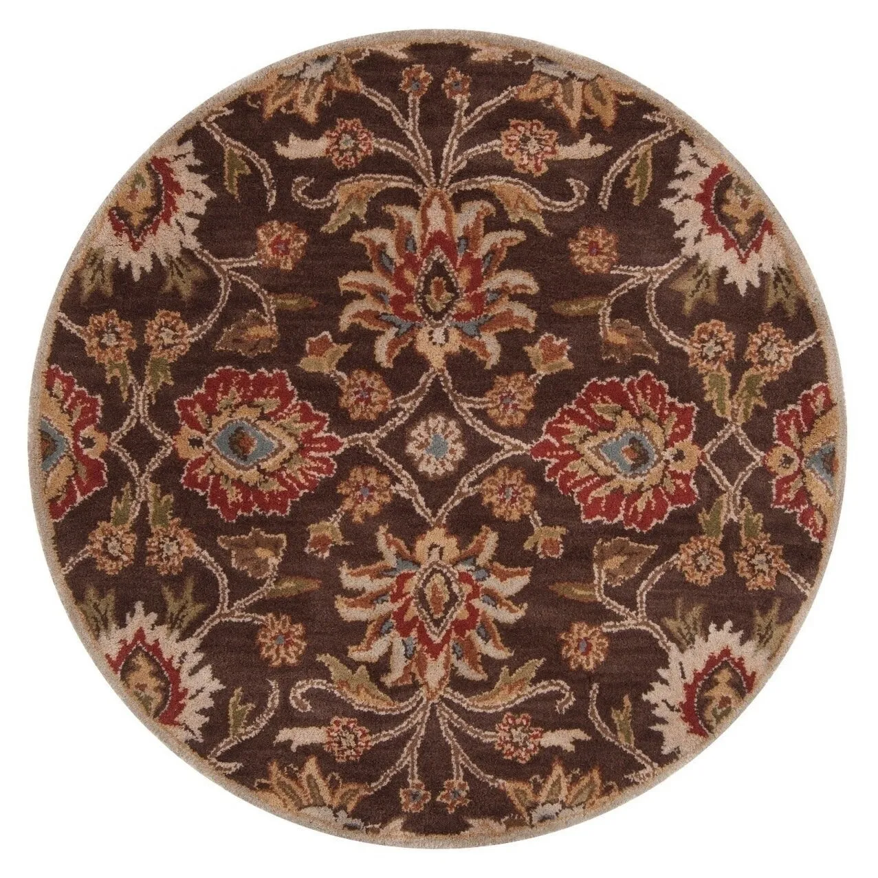 Patchway Handmade Classic Floral Wool Area Rug