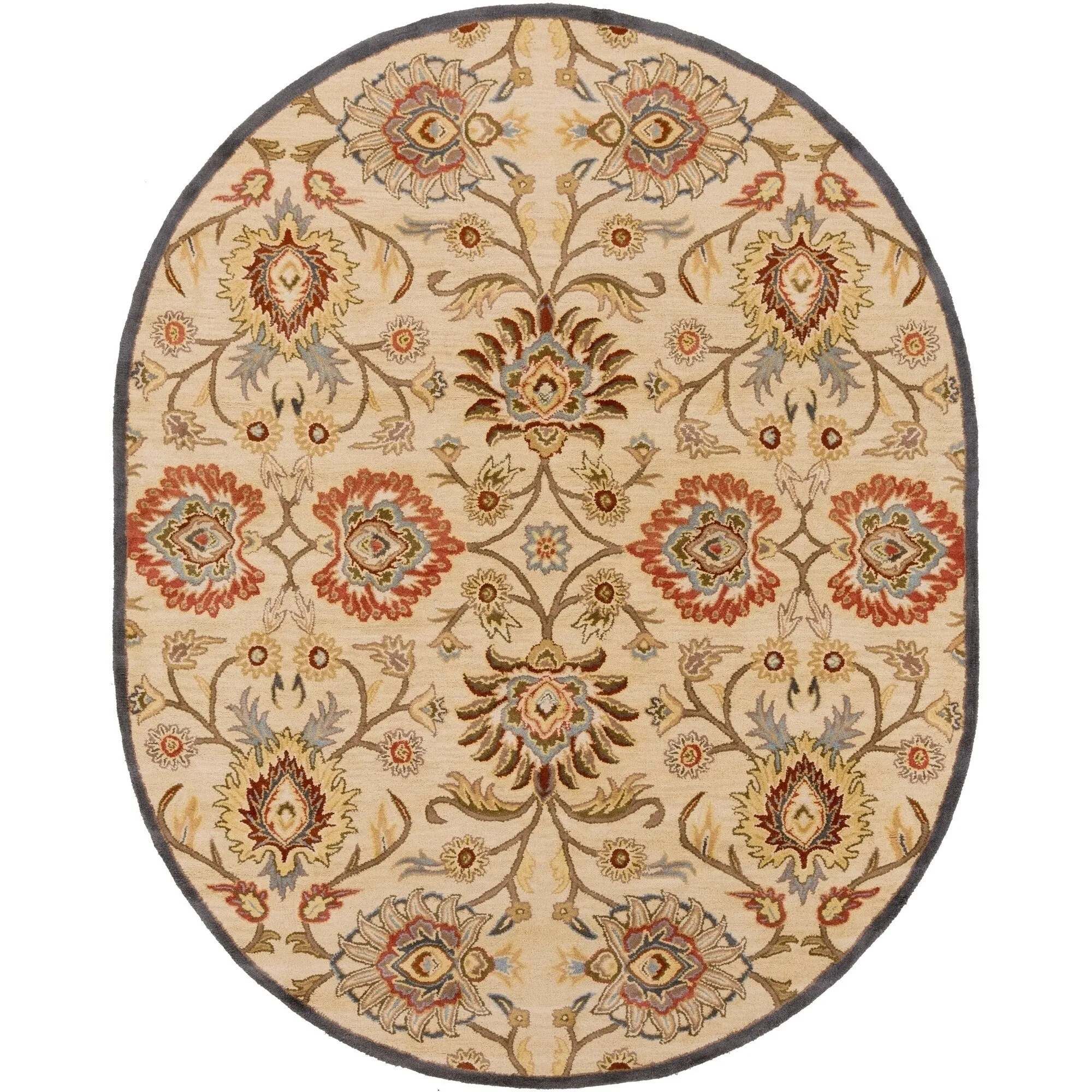 Patchway Handmade Classic Floral Wool Area Rug