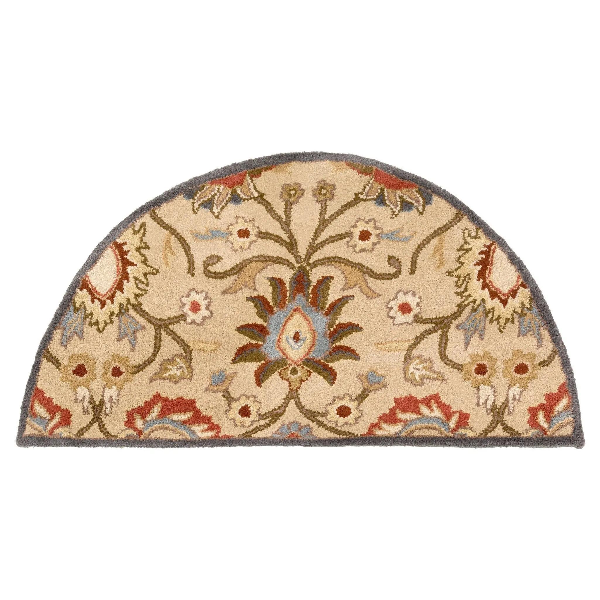 Patchway Handmade Classic Floral Wool Area Rug