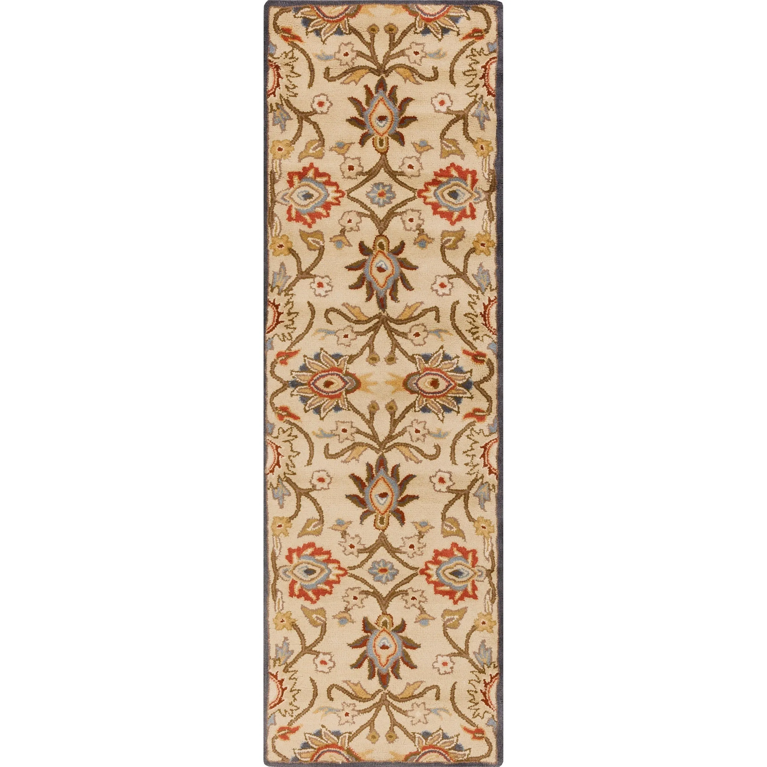 Patchway Handmade Classic Floral Wool Area Rug