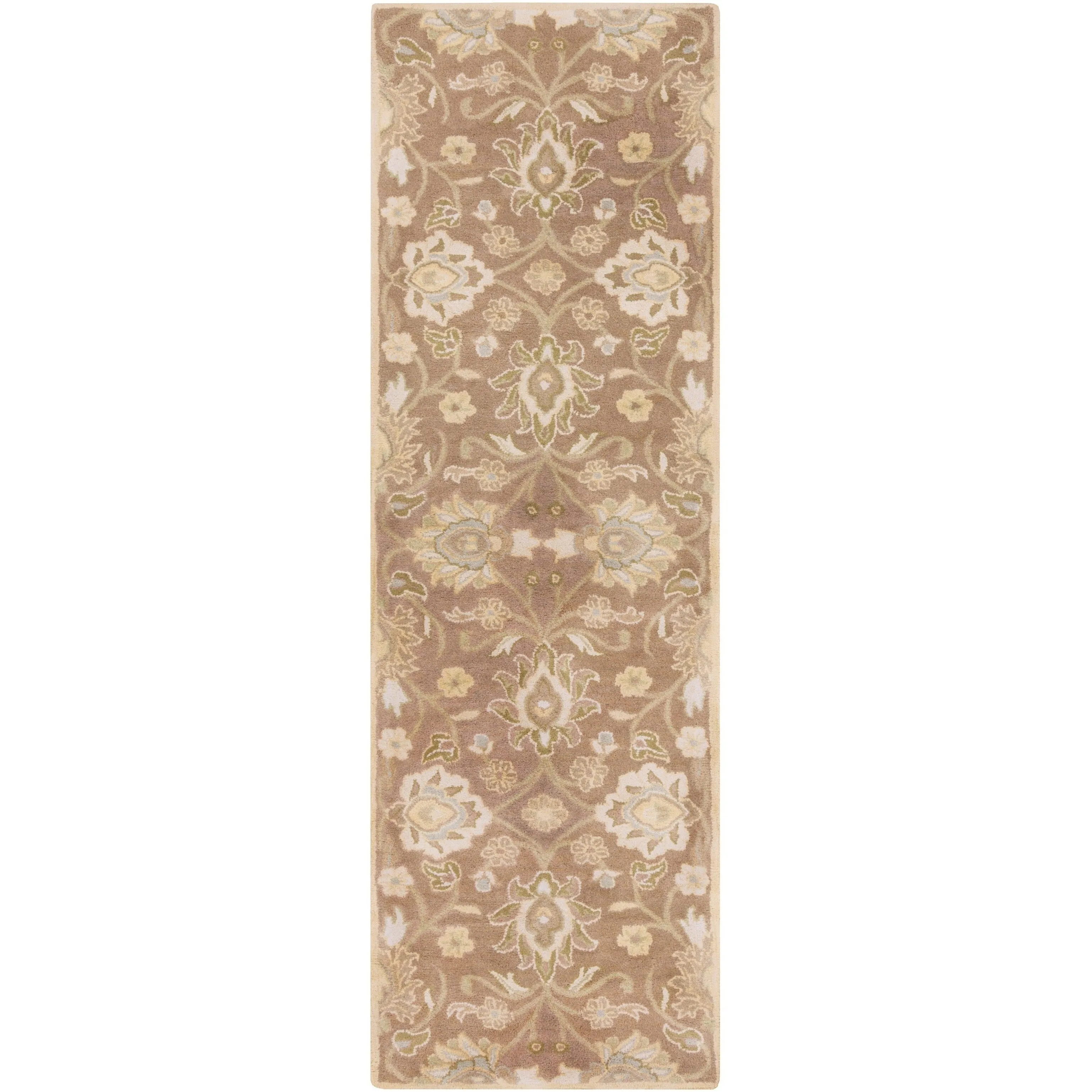 Patchway Handmade Classic Floral Wool Area Rug