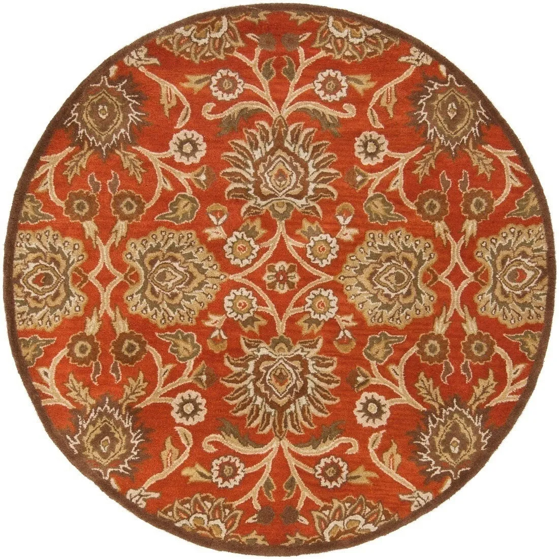 Patchway Handmade Classic Floral Wool Area Rug