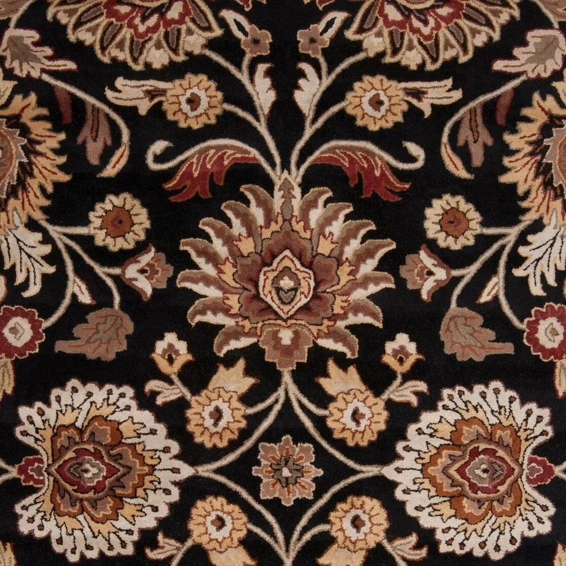 Patchway Handmade Classic Floral Wool Area Rug