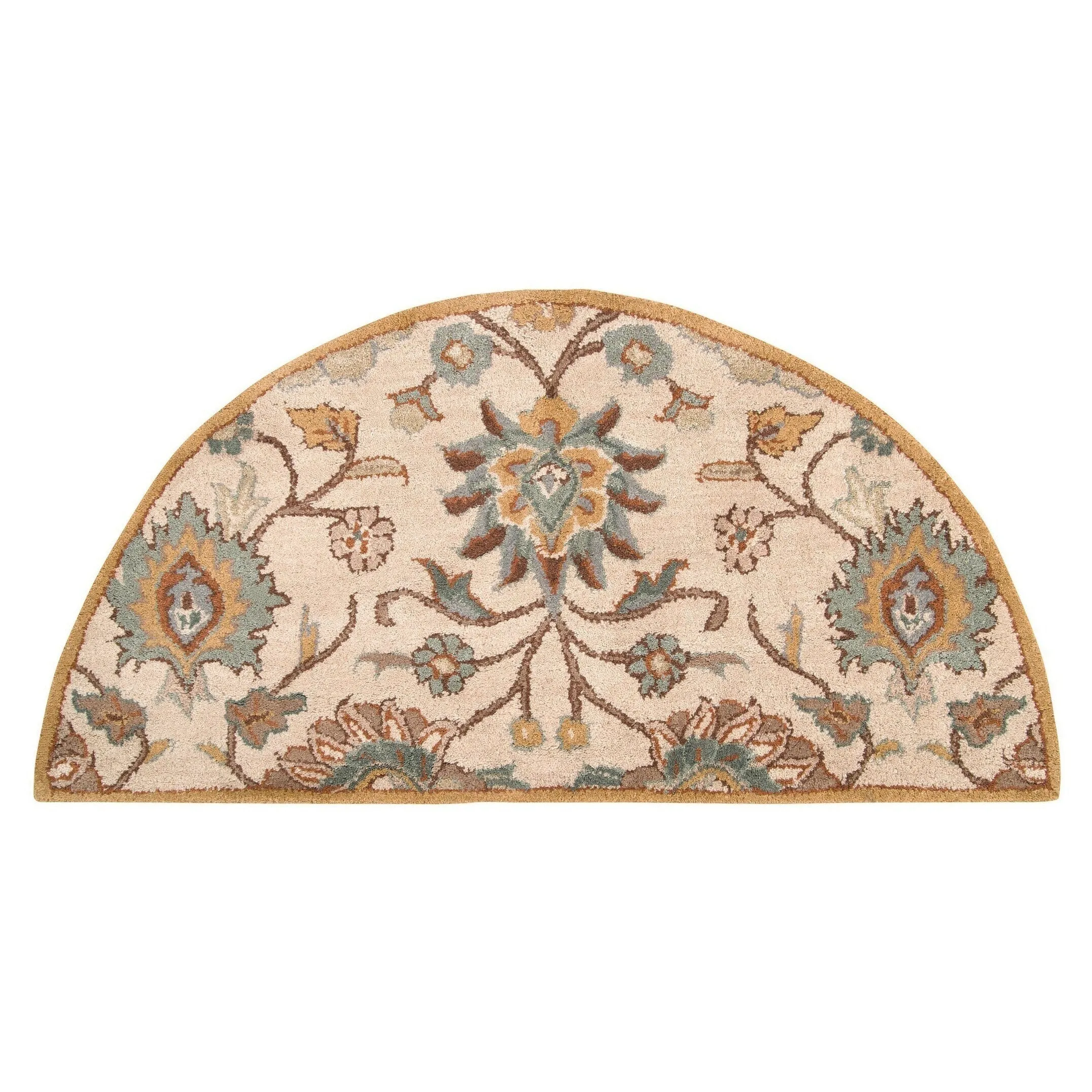 Patchway Handmade Classic Floral Wool Area Rug