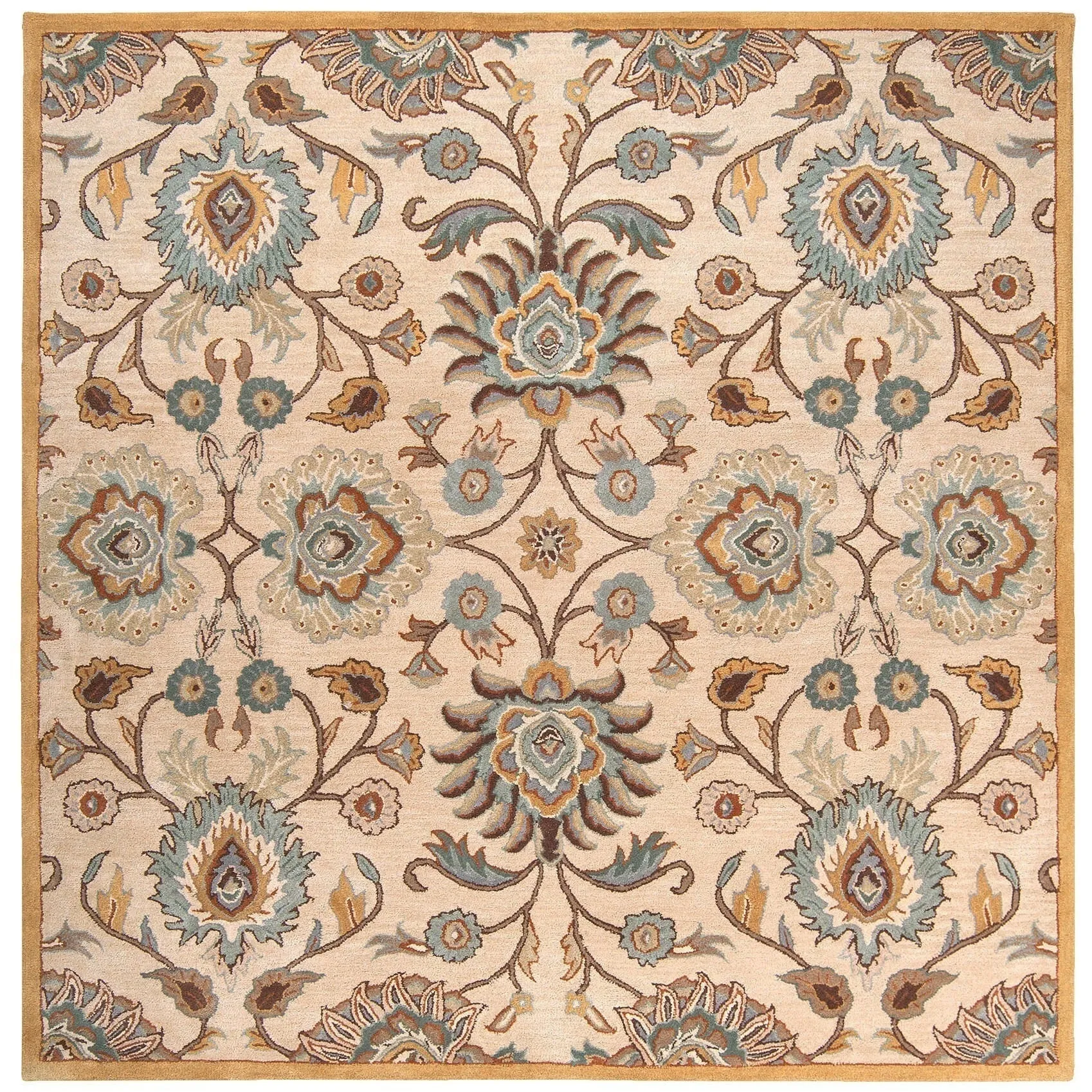 Patchway Handmade Classic Floral Wool Area Rug
