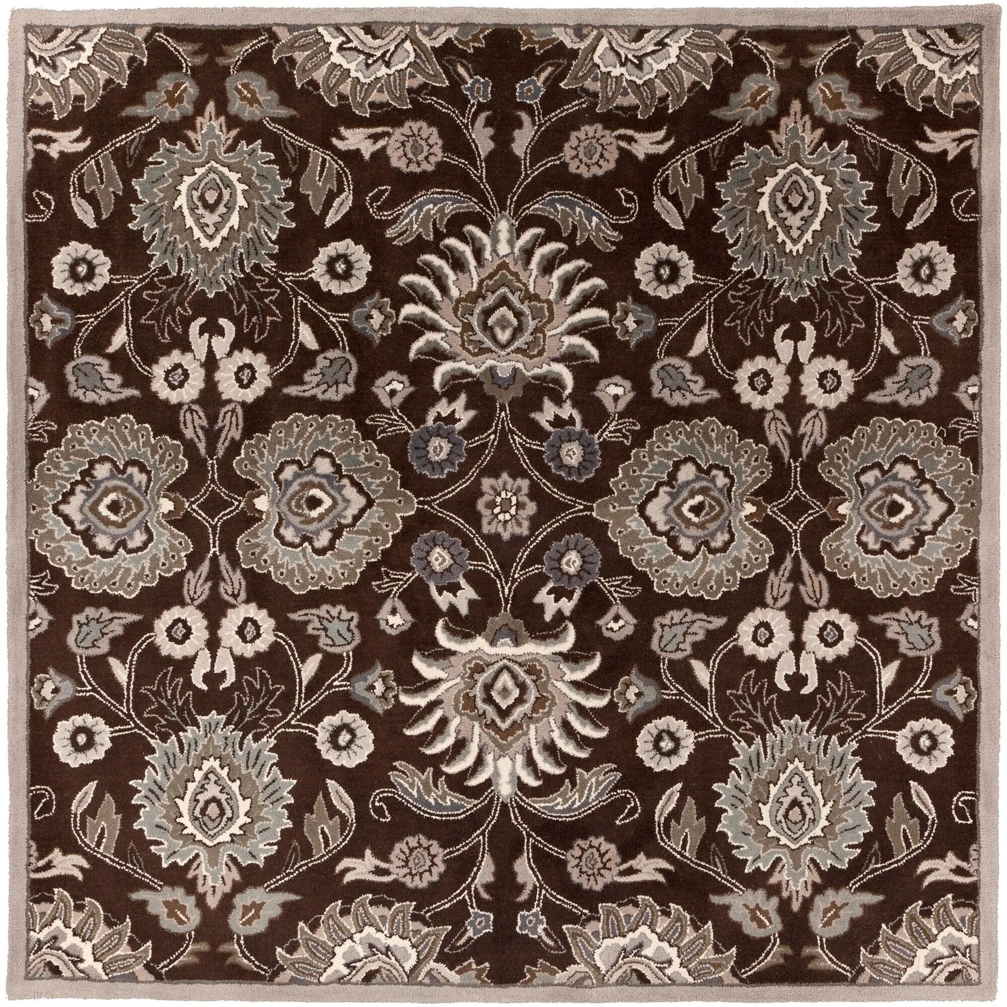 Patchway Handmade Classic Floral Wool Area Rug
