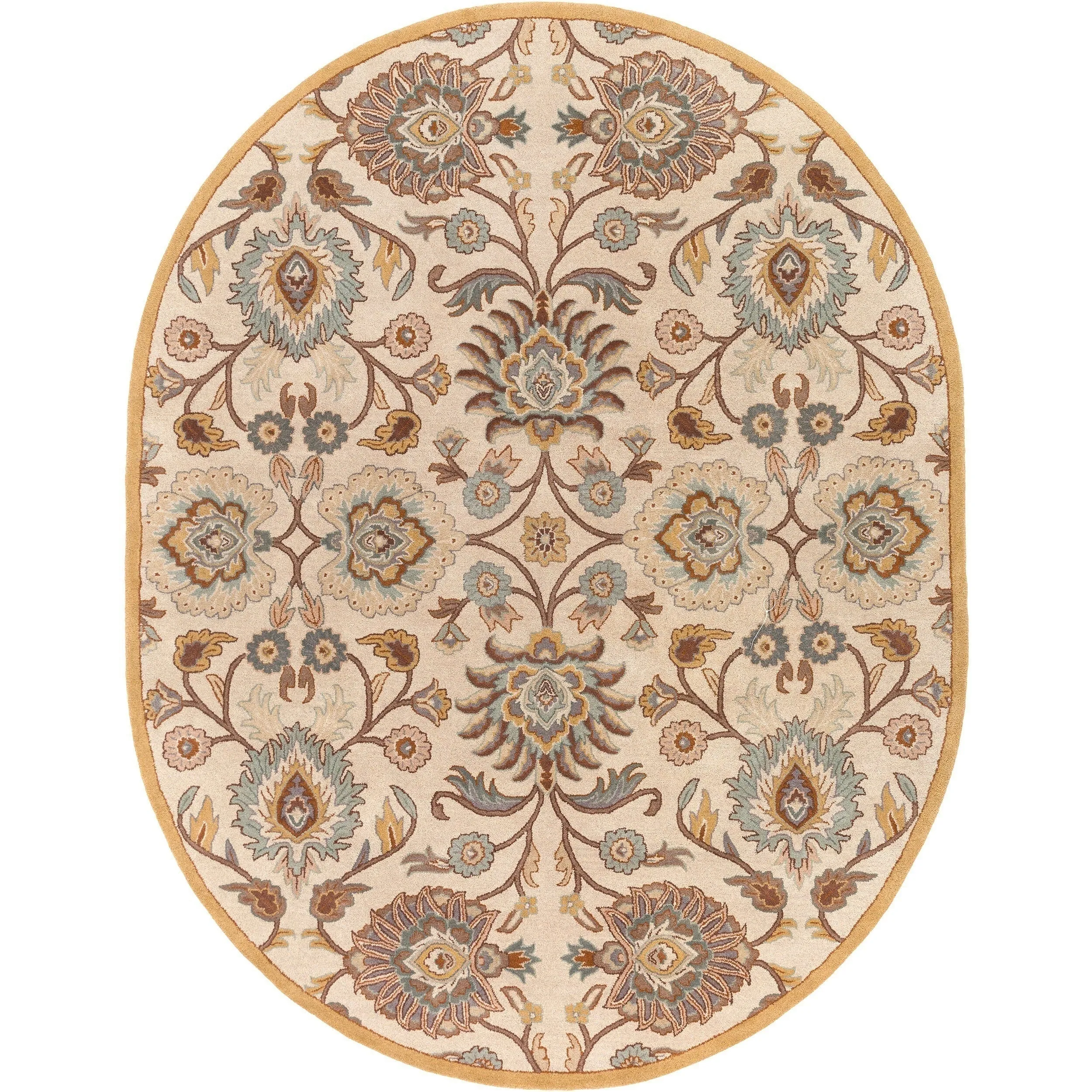 Patchway Handmade Classic Floral Wool Area Rug