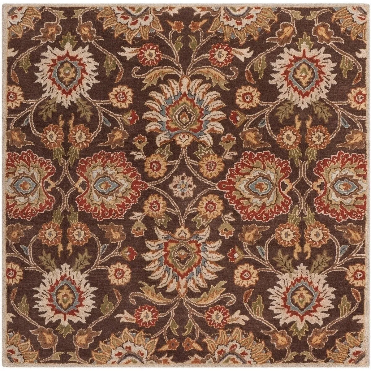 Patchway Handmade Classic Floral Wool Area Rug