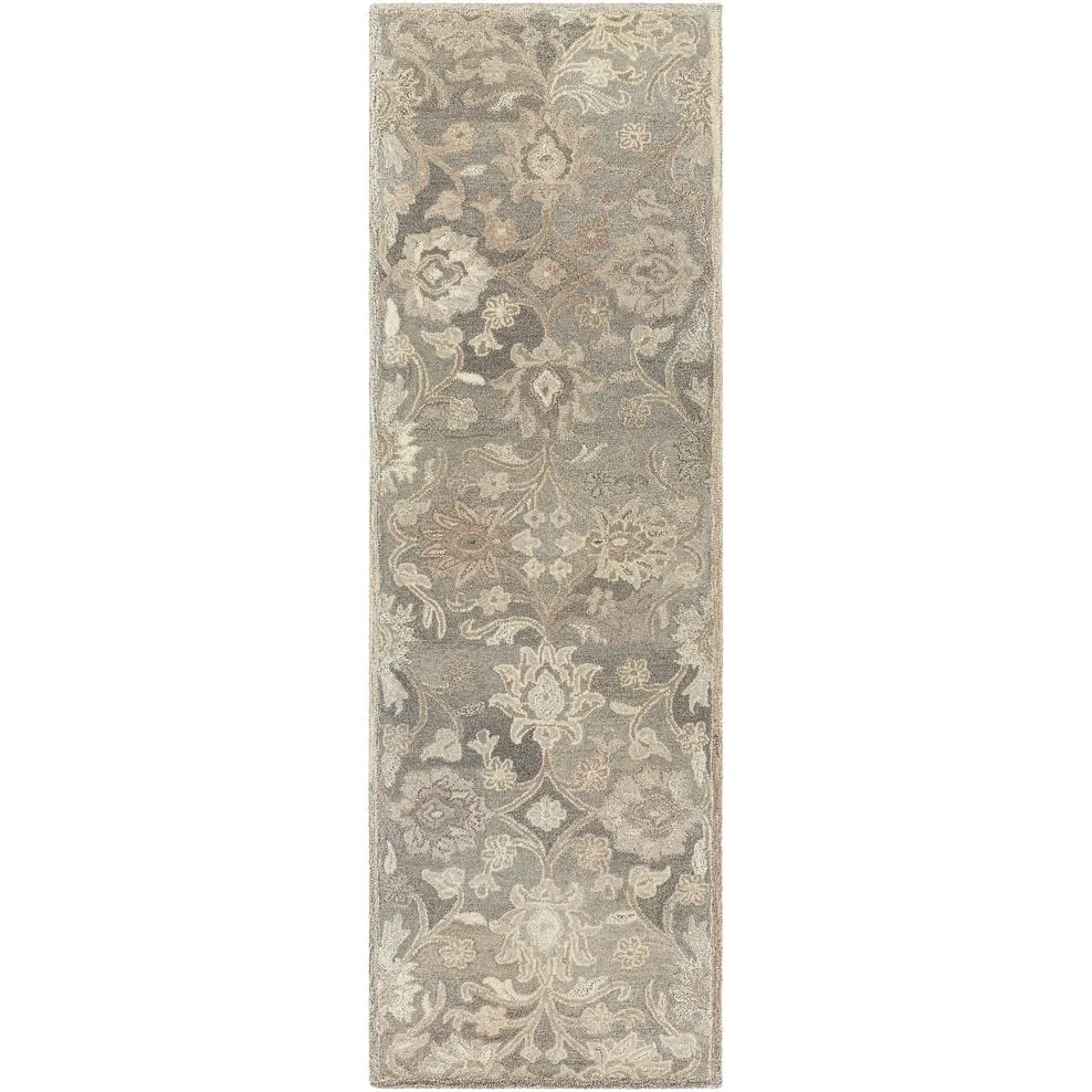 Patchway Handmade Classic Floral Wool Area Rug