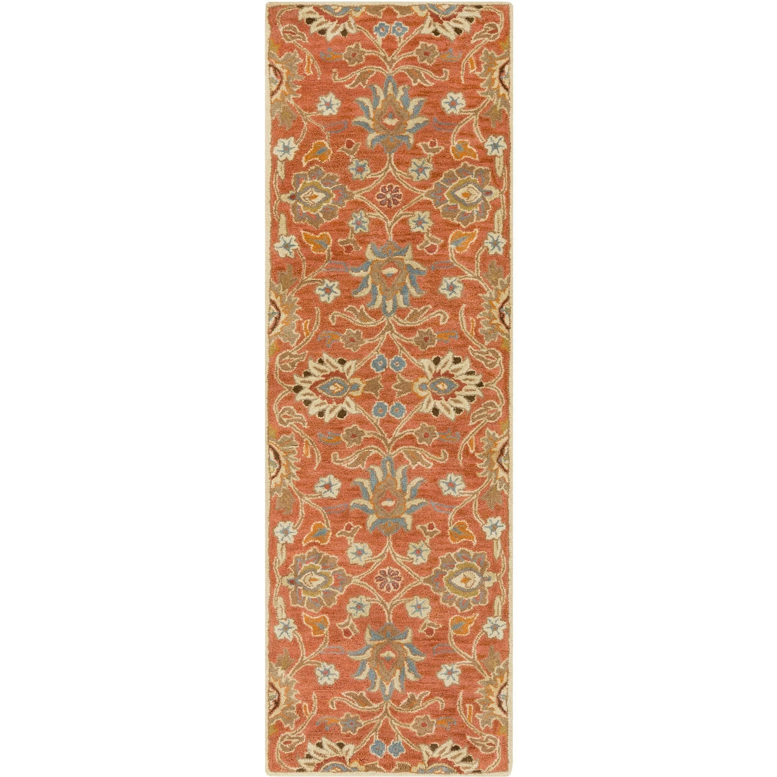 Patchway Handmade Classic Floral Wool Area Rug