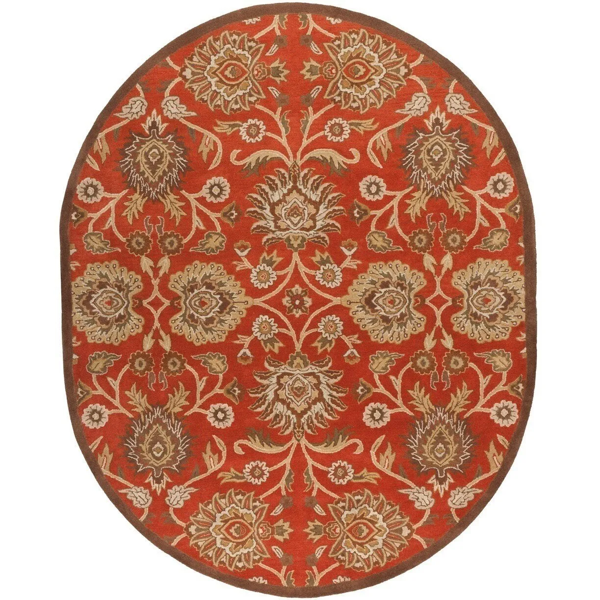Patchway Handmade Classic Floral Wool Area Rug