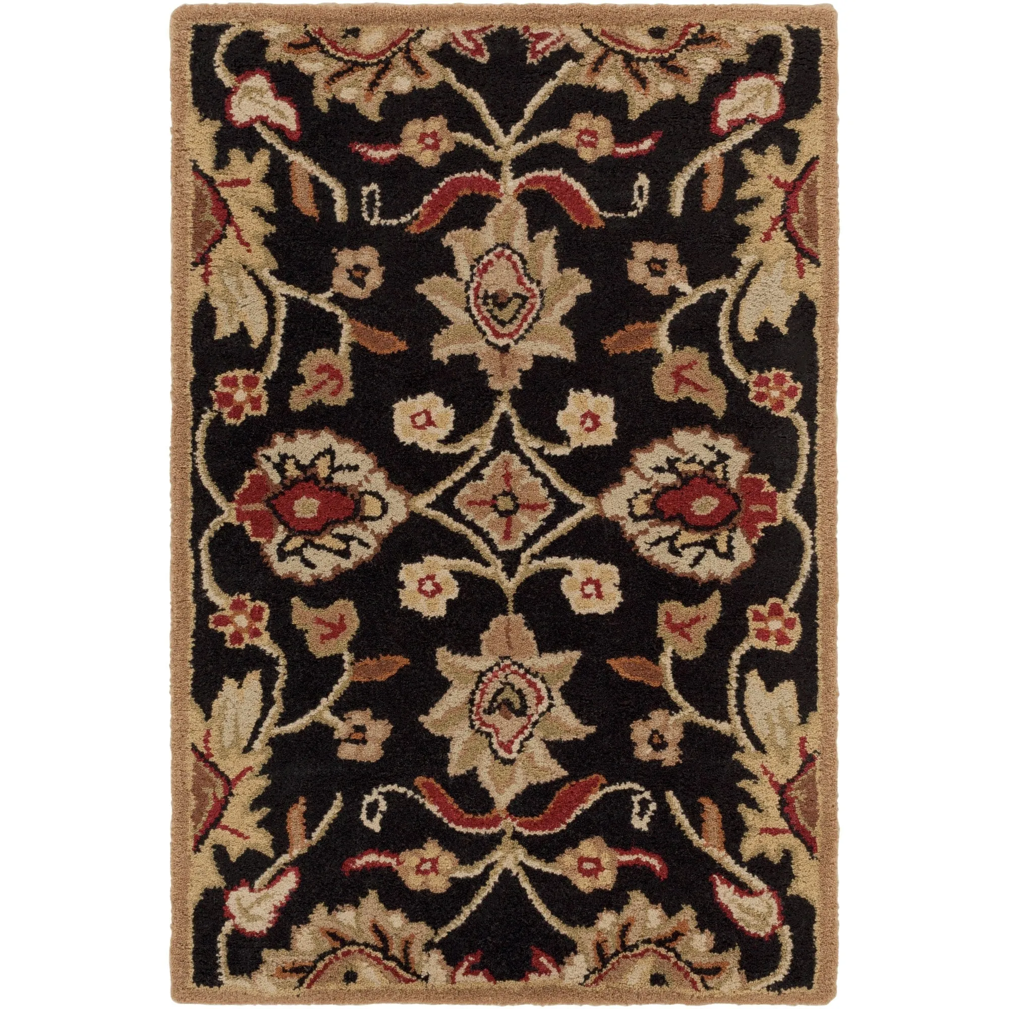 Patchway Handmade Classic Floral Wool Area Rug