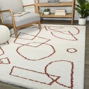 Pavel Abstract Geometric Shag Area Rug