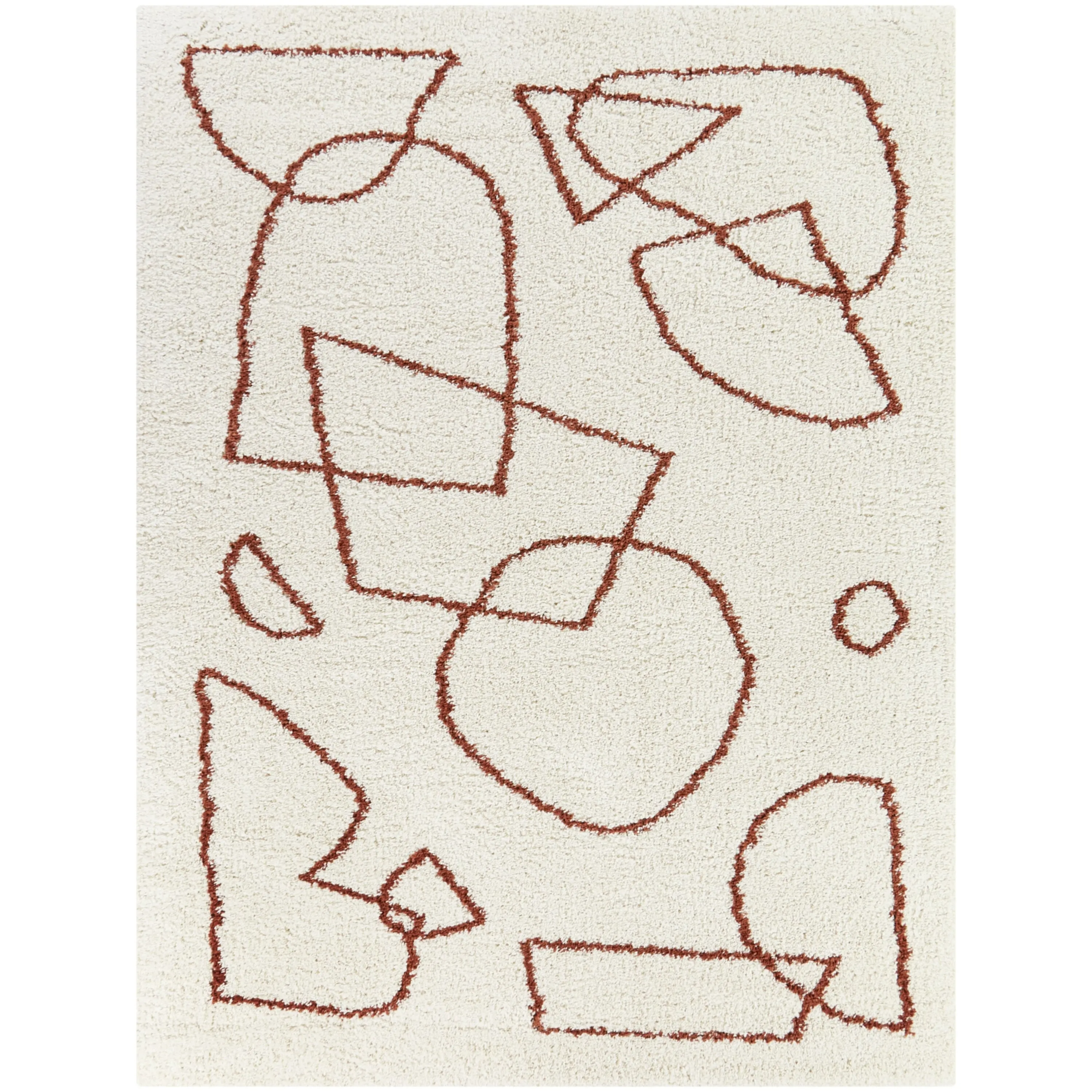 Pavel Abstract Geometric Shag Area Rug