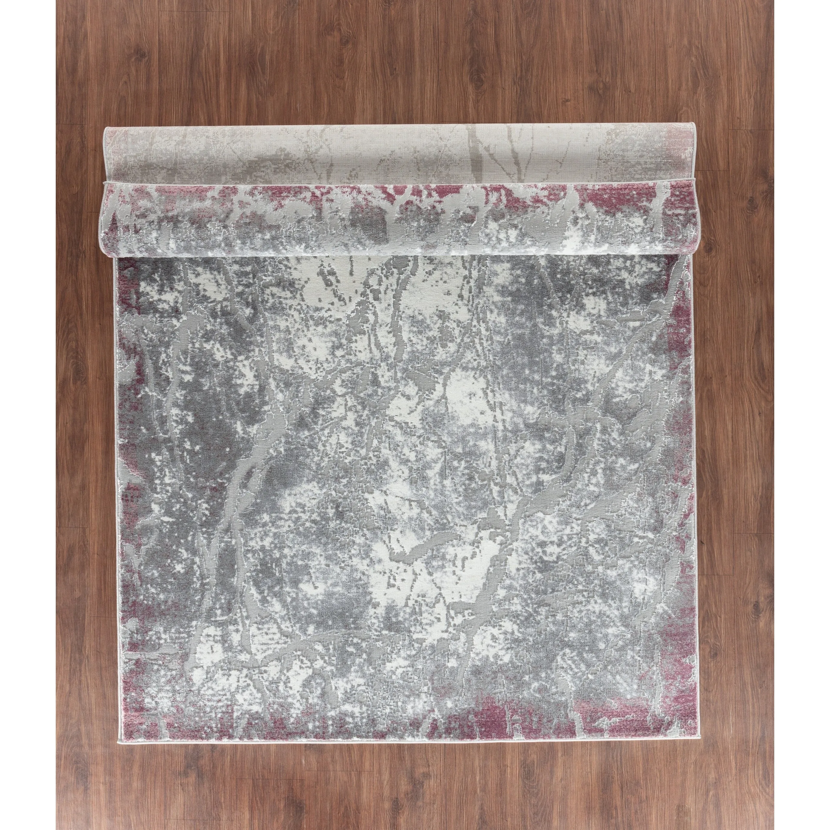 Petra Collection Lilac/Grey Abstract Area Rug