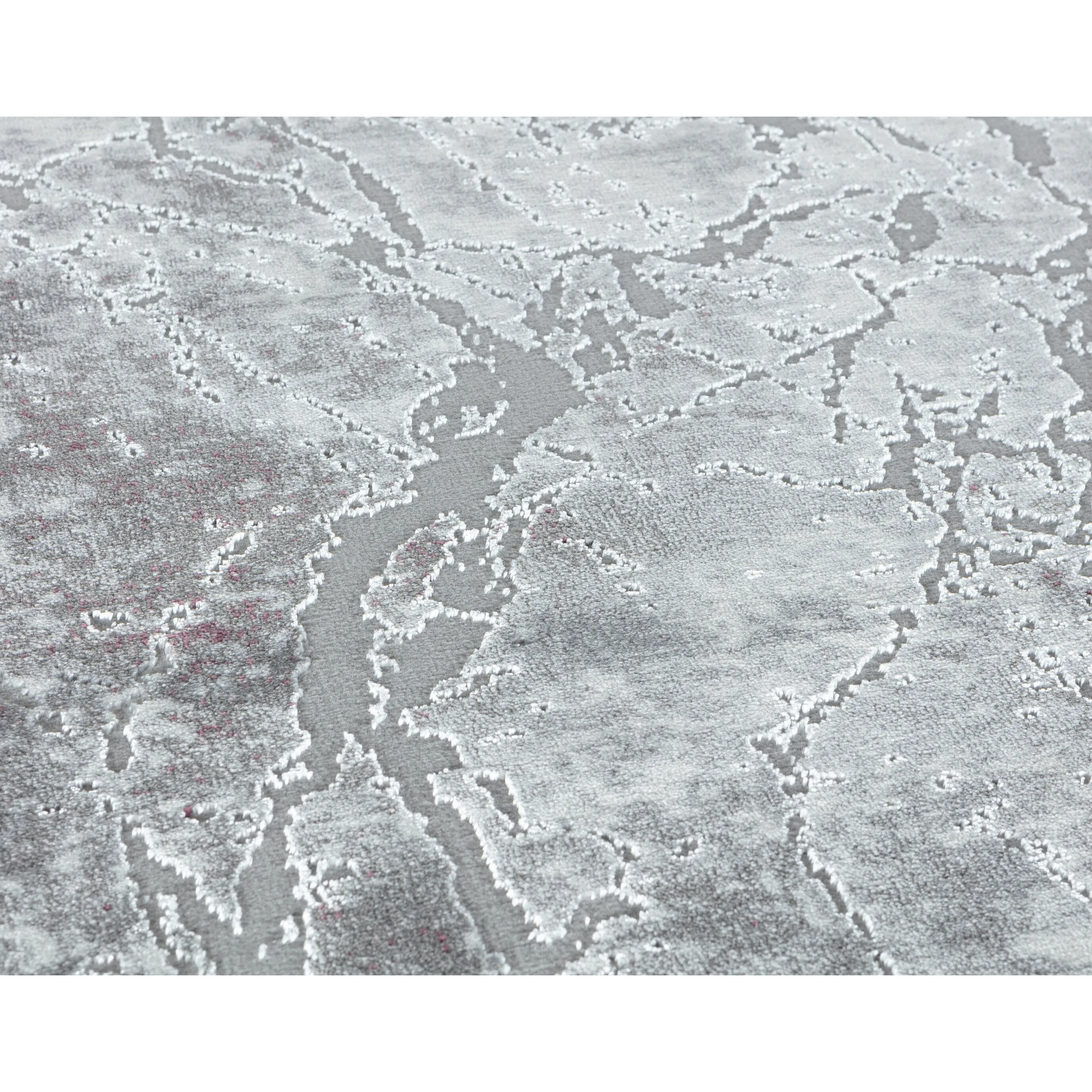 Petra Collection Lilac/Grey Abstract Area Rug