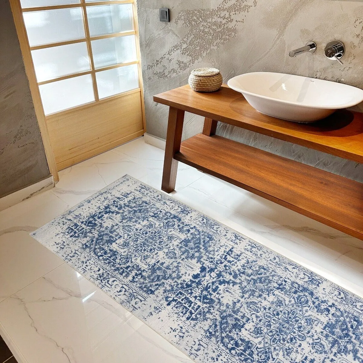 Playa Rug Machine Washable Area Rug Non Slip Backing Himalayas Vintage-Modern Floral Traditional Abstract Design
