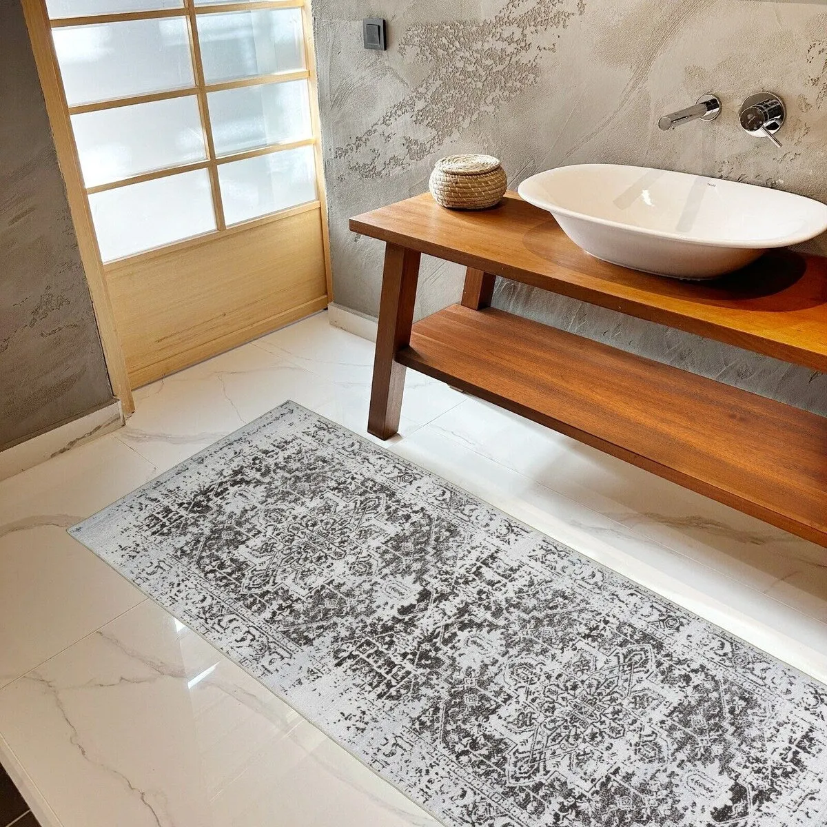 Playa Rug Machine Washable Area Rug Non Slip Backing Himalayas Vintage-Modern Floral Traditional Abstract Design