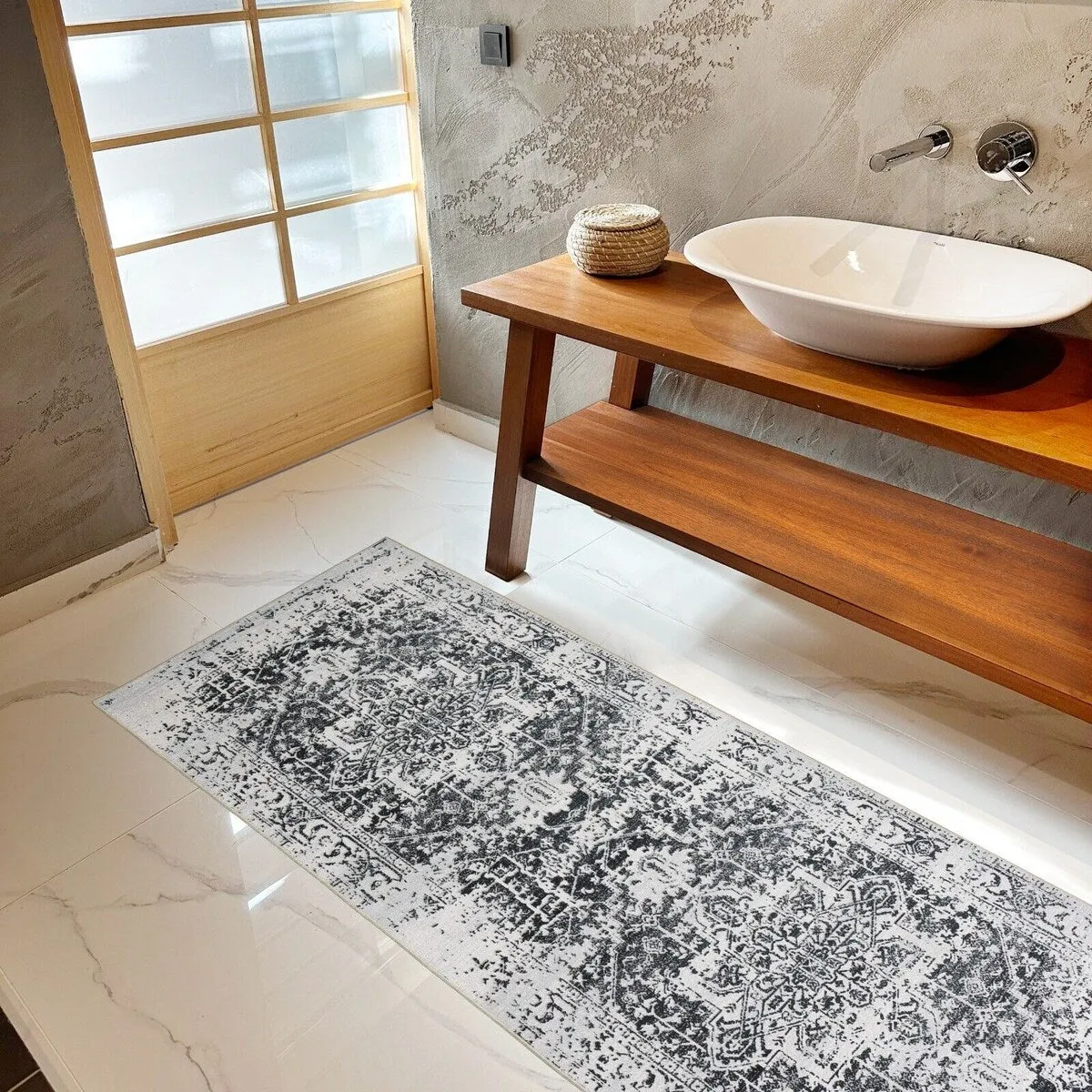 Playa Rug Machine Washable Area Rug Non Slip Backing Himalayas Vintage-Modern Floral Traditional Abstract Design