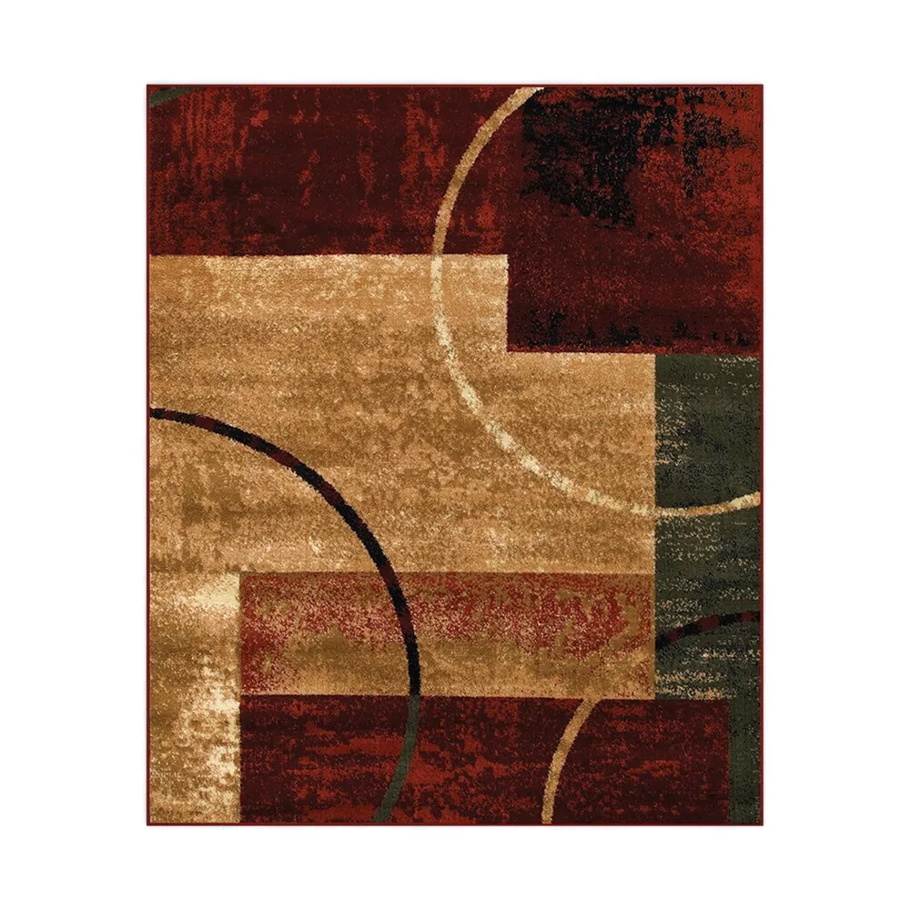 Porch & Den Fellsway Red Rectangle Plush Indoor Area Rug