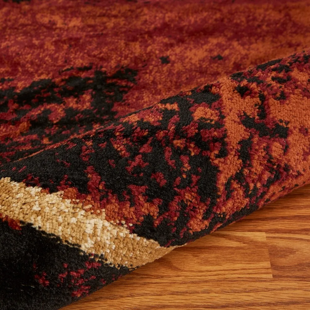 Porch & Den Fellsway Red Rectangle Plush Indoor Area Rug