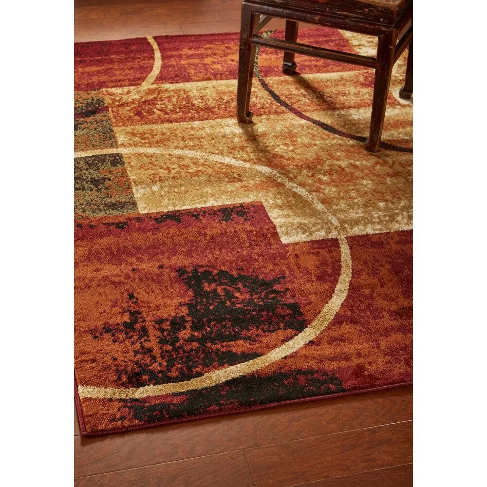 Porch & Den Fellsway Red Rectangle Plush Indoor Area Rug