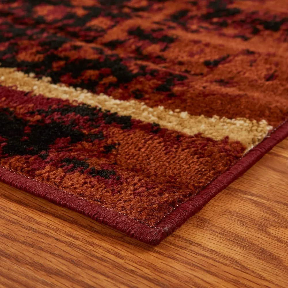 Porch & Den Fellsway Red Rectangle Plush Indoor Area Rug
