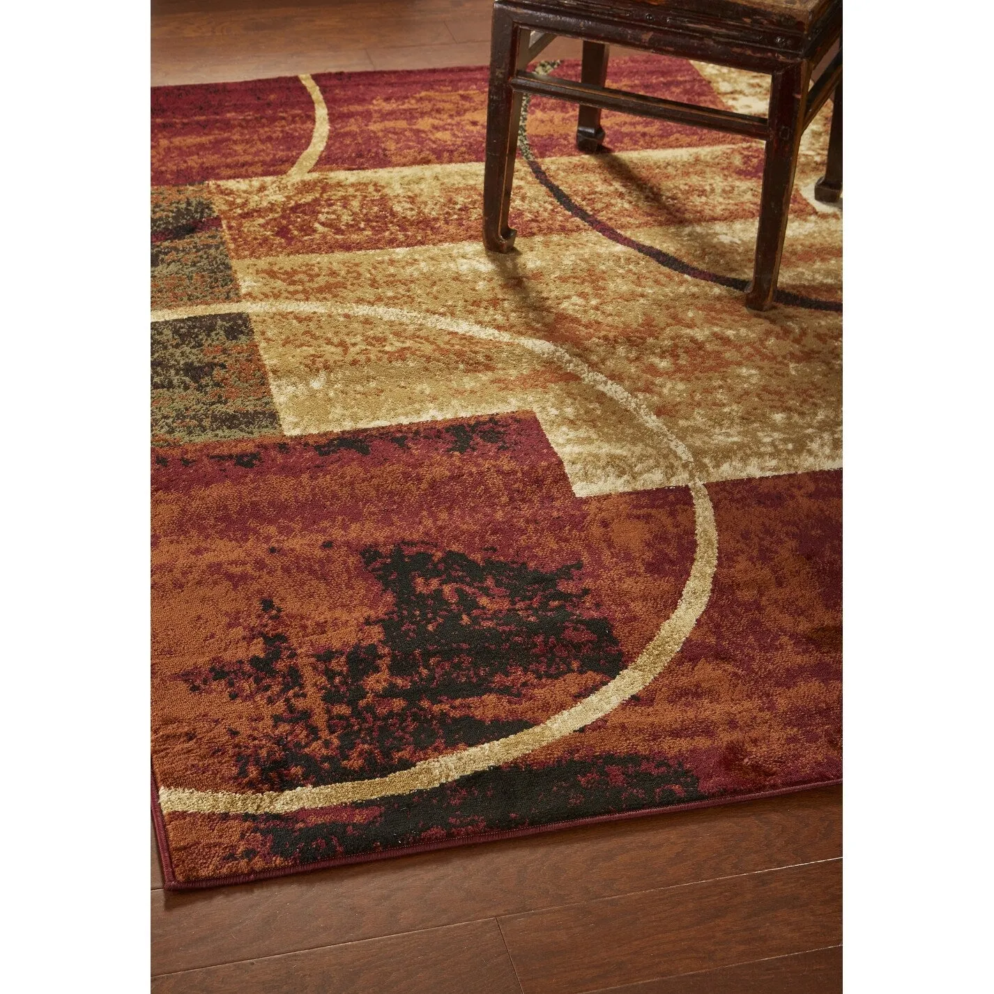 Porch & Den Fellsway Red Rectangle Plush Indoor Area Rug