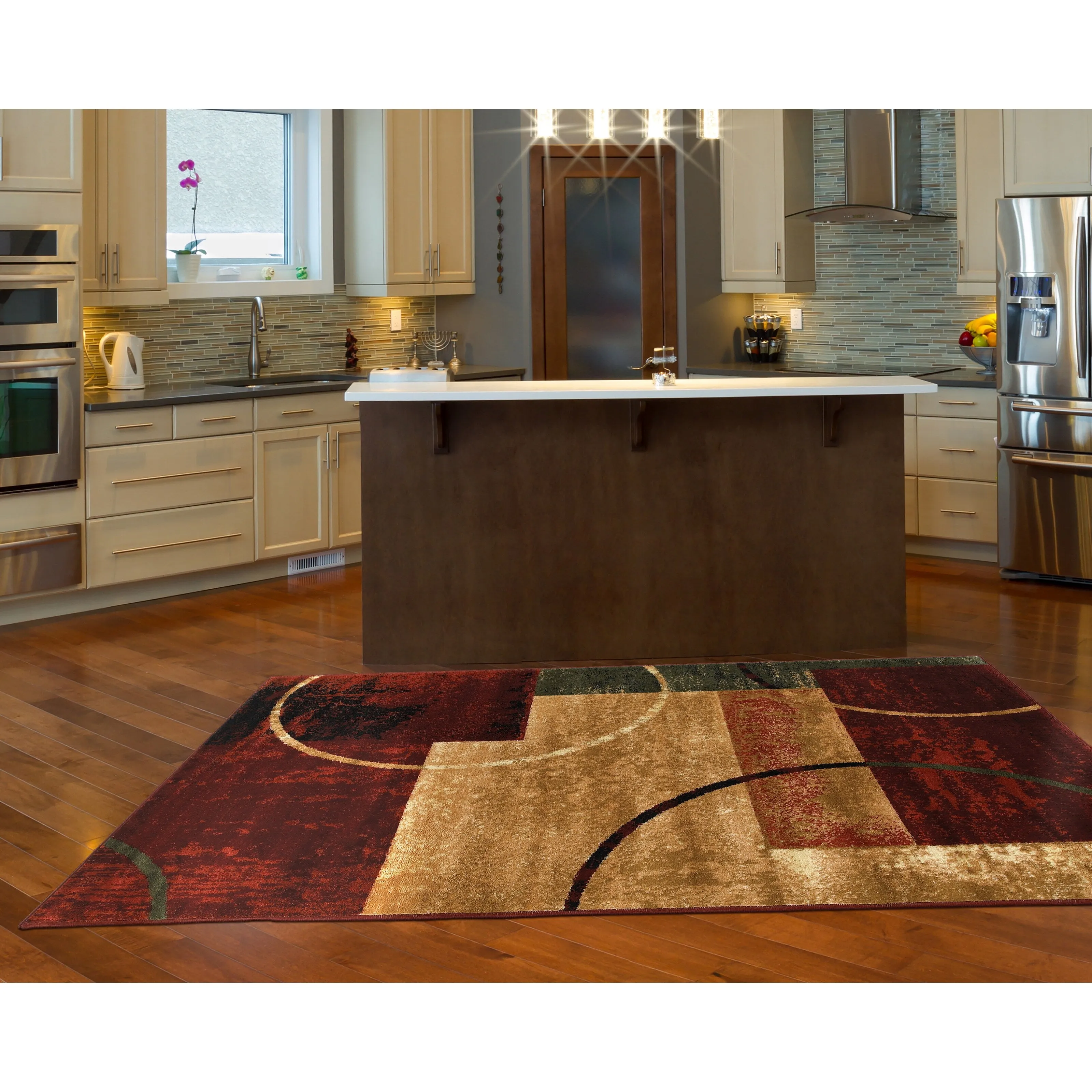 Porch & Den Fellsway Red Rectangle Plush Indoor Area Rug