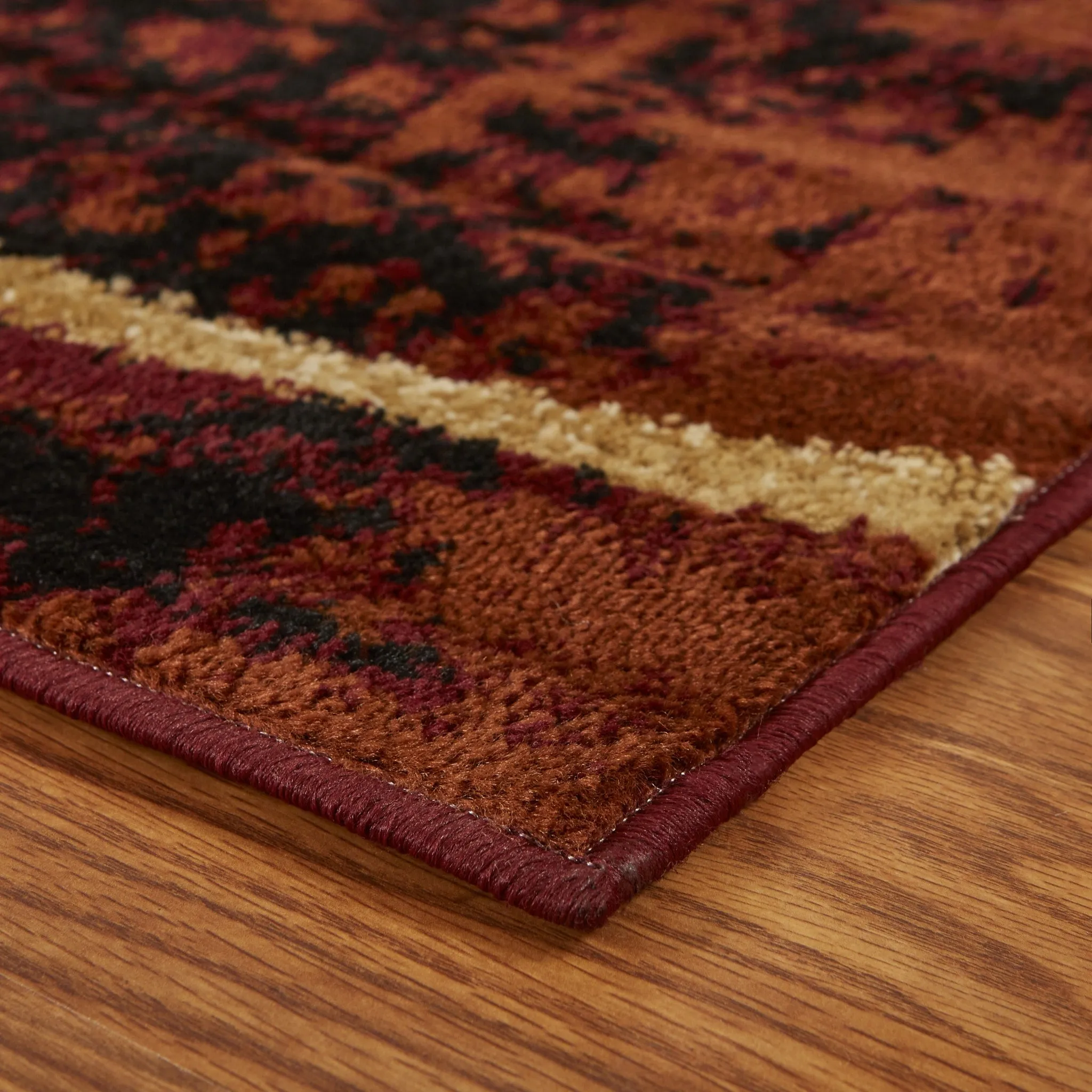 Porch & Den Fellsway Red Rectangle Plush Indoor Area Rug