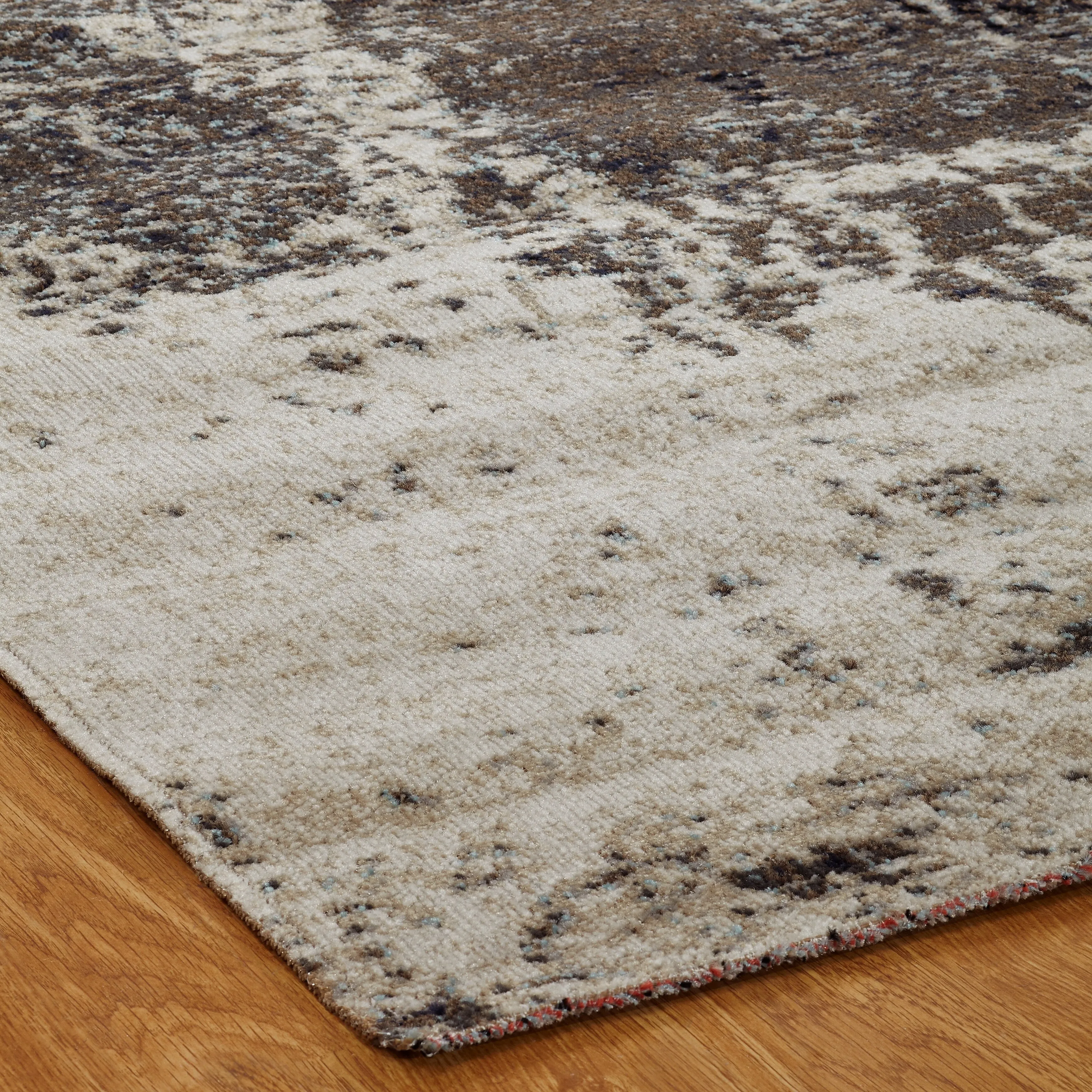 Porch & Den Polyantha Distressed Grey Abstract Indoor/Outdoor Area Rug