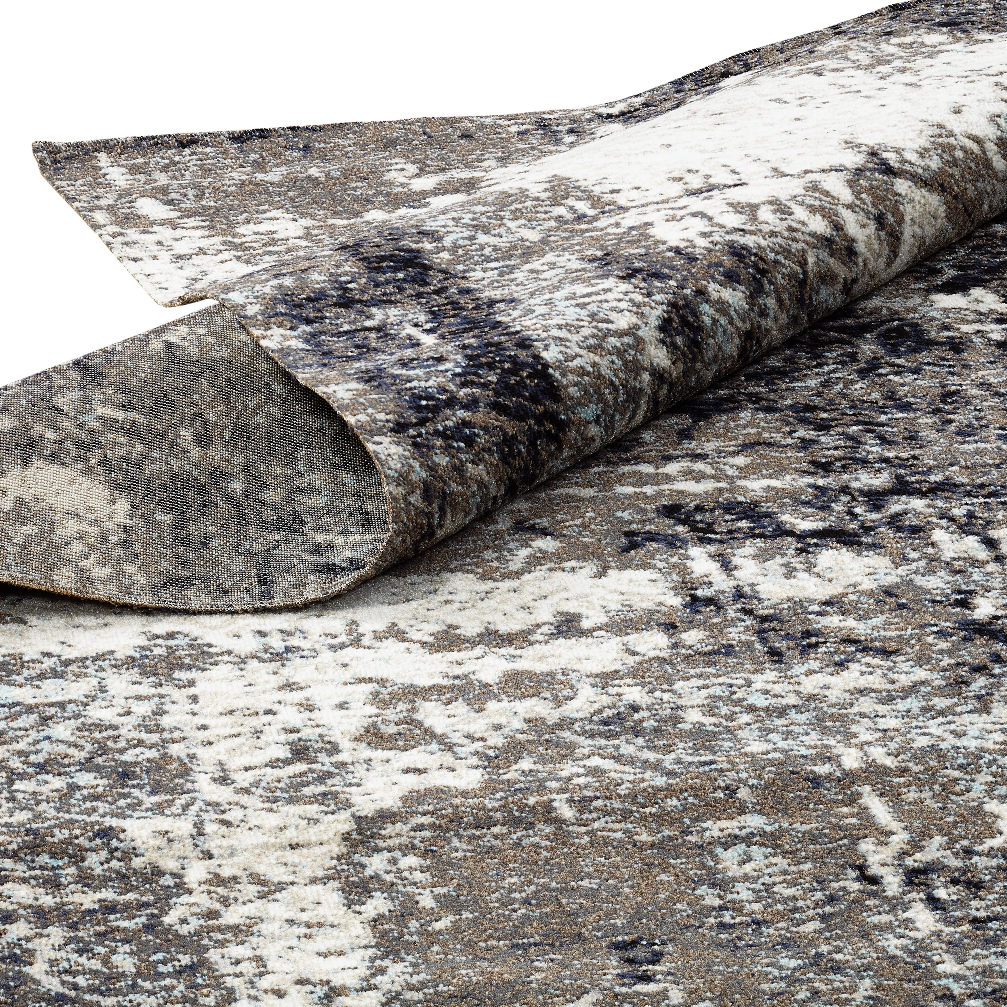 Porch & Den Polyantha Distressed Grey Abstract Indoor/Outdoor Area Rug