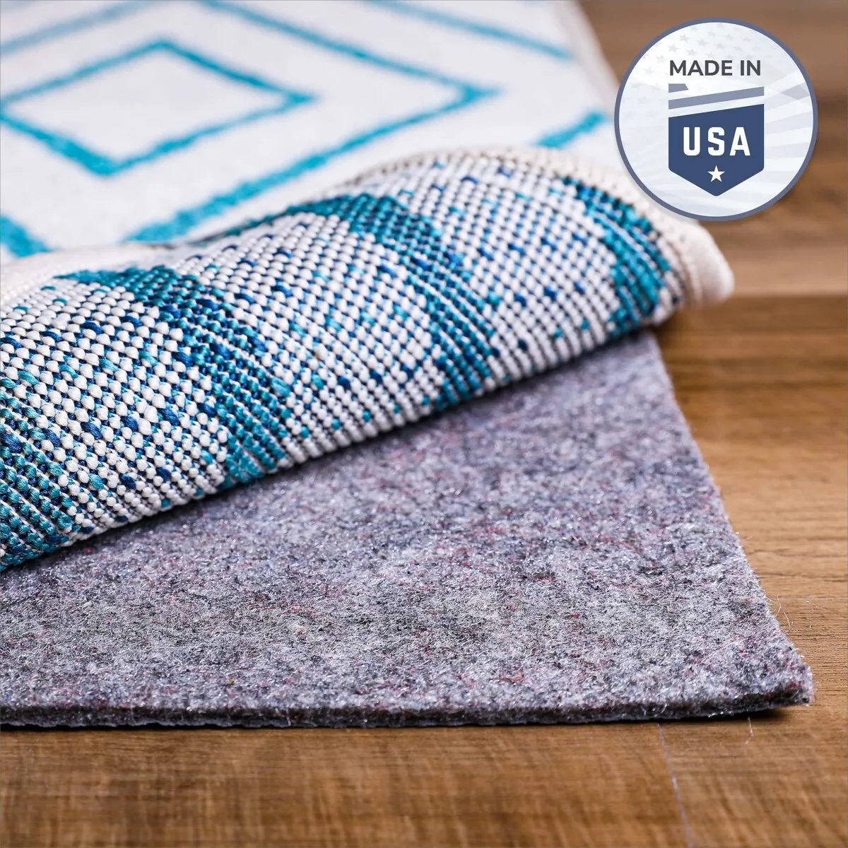 Premium Deluxe Cushioned Non-Slip Rug Pad by Slip-Stop - Grey