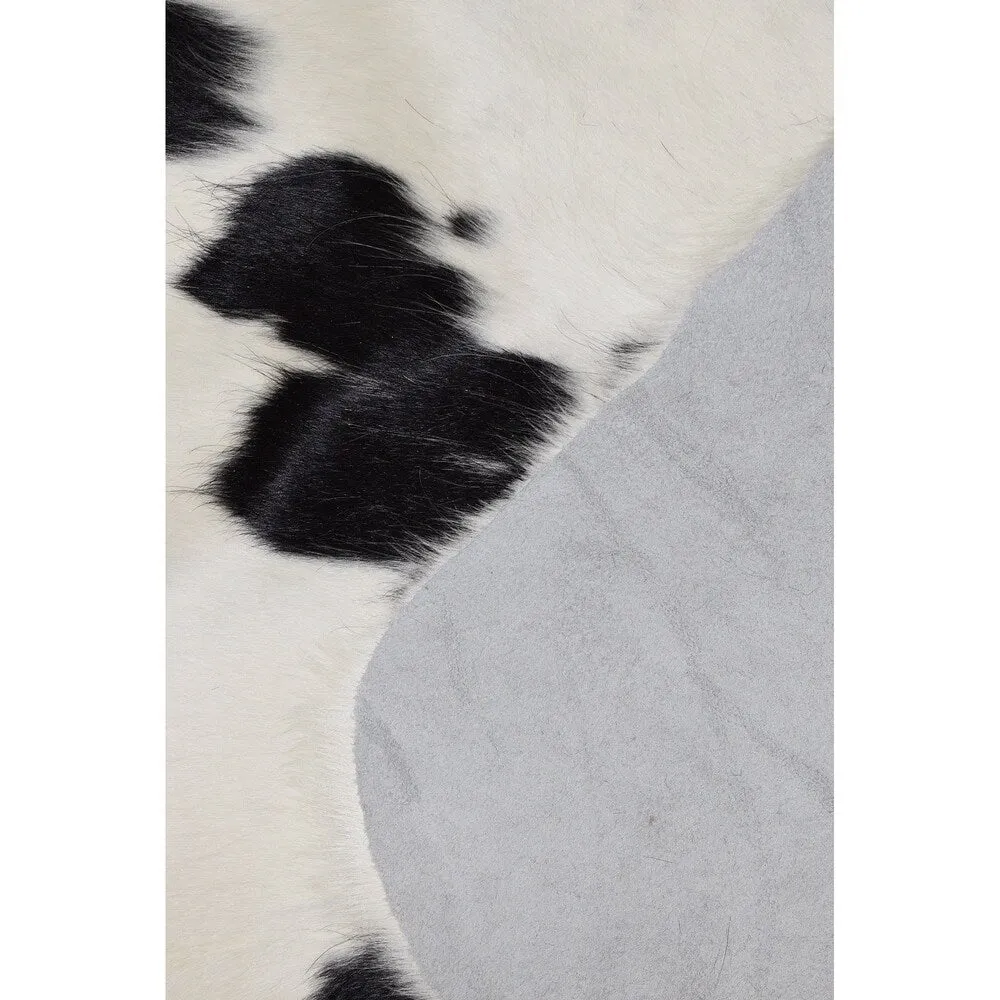 Real Cowhide Rug Brindle & White