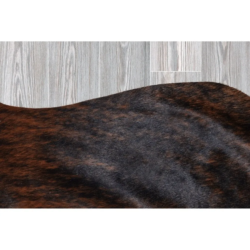 Real Cowhide Rug Dark Brindle