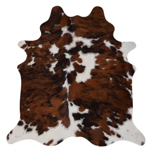 Real Cowhide Rug Tricolor & White - 6' x 7'