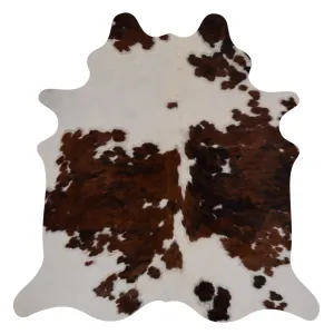 Real Cowhide Rug Tricolor & White - 6' x 7'