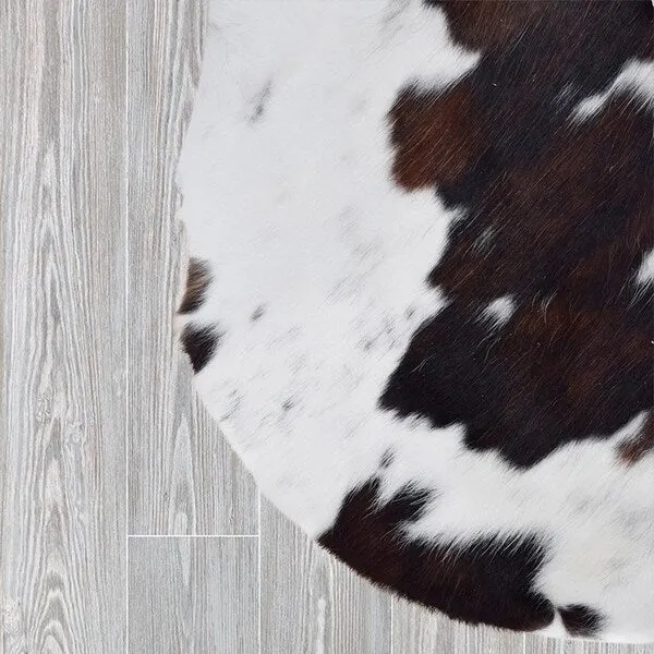 Real Cowhide Rug Tricolor & White