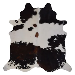 Real Cowhide Rug Tricolor & White