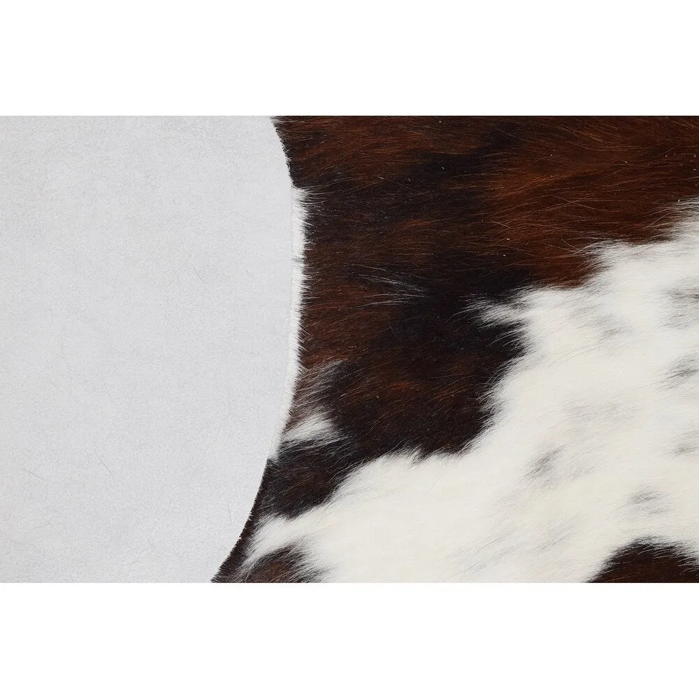 Real Cowhide Rug Tricolor & White