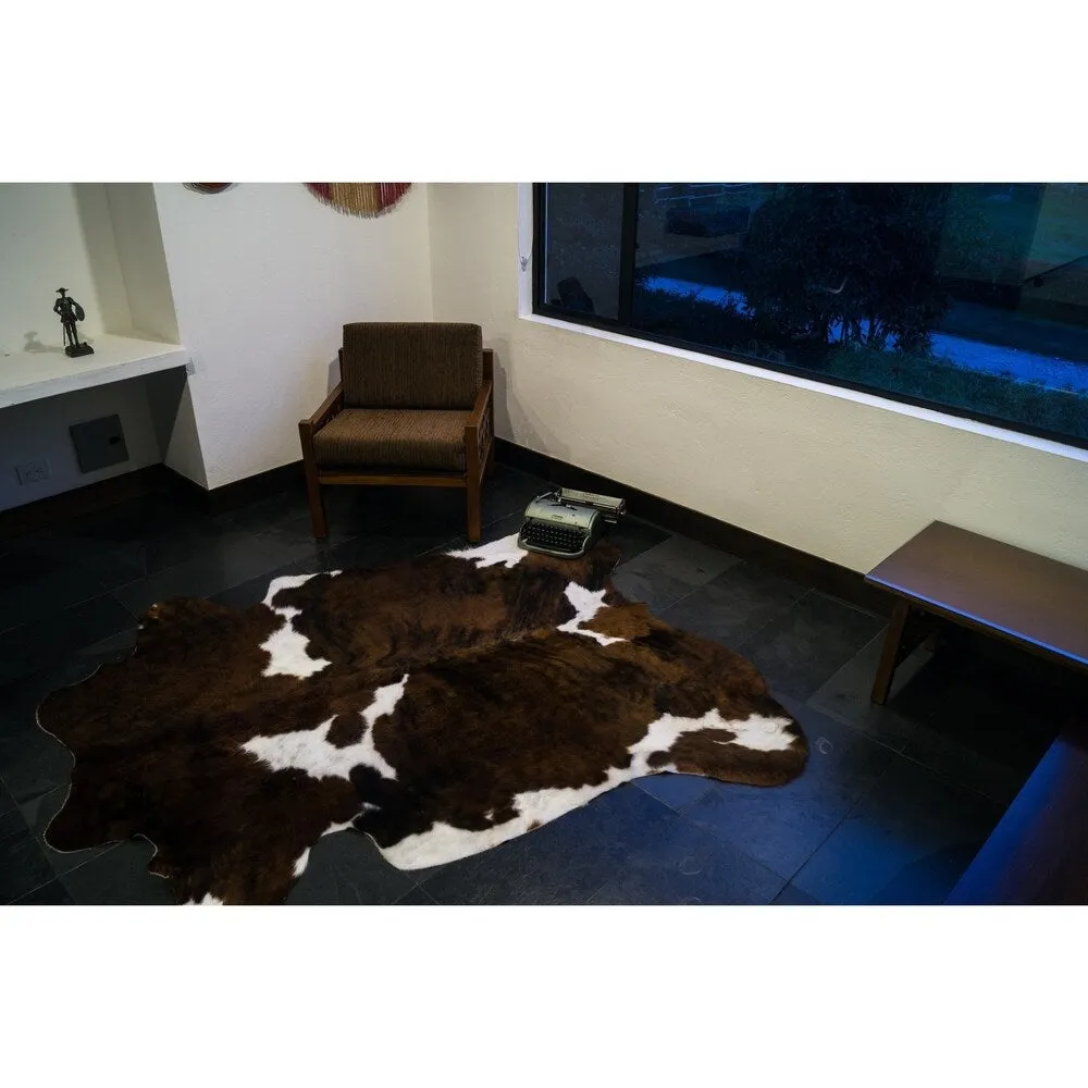 Real Cowhide Rug Tricolor & White
