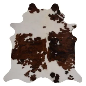 Real Cowhide Rug Tricolor & White