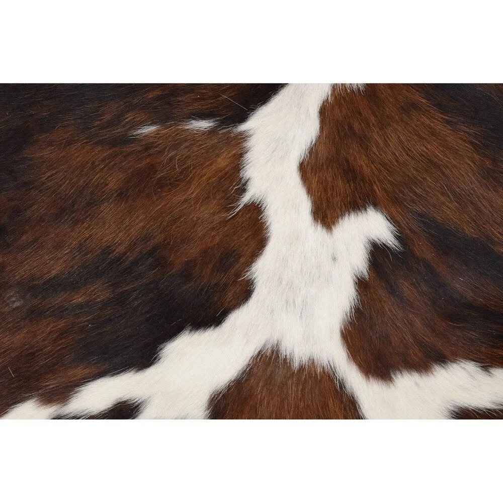Real Cowhide Rug Tricolor & White