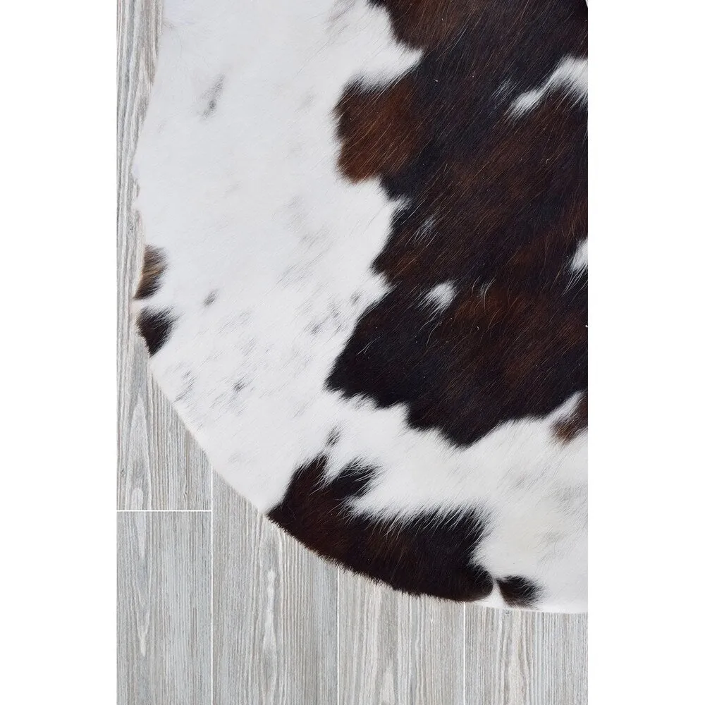 Real Cowhide Rug Tricolor & White