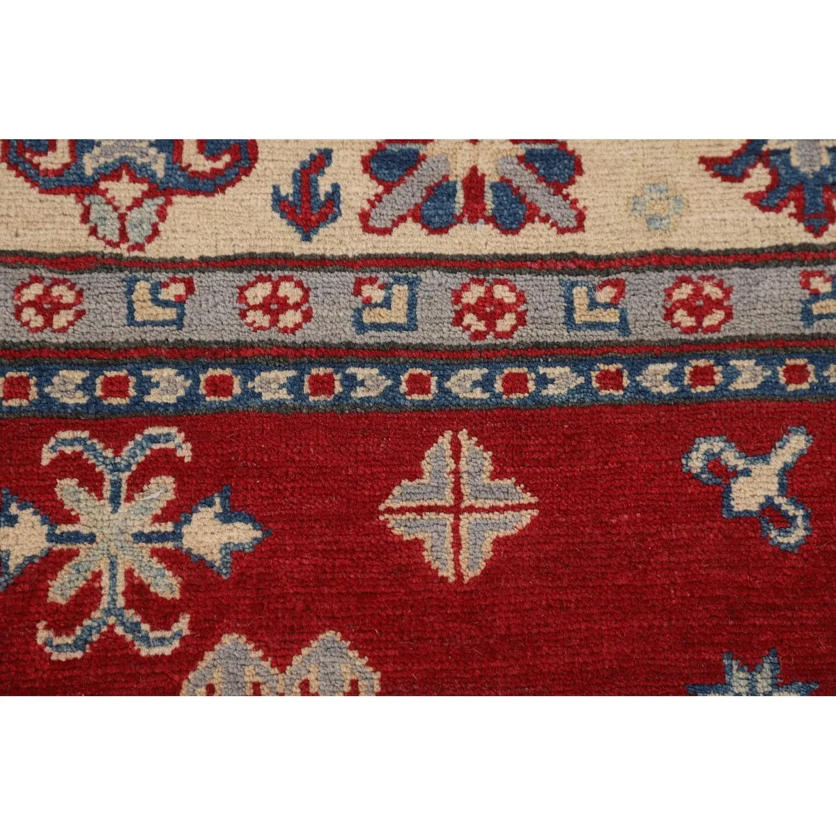 Red Kazak Oriental Area Rug Handmade Living Room Wool Carpet - 6'8 x 10'0