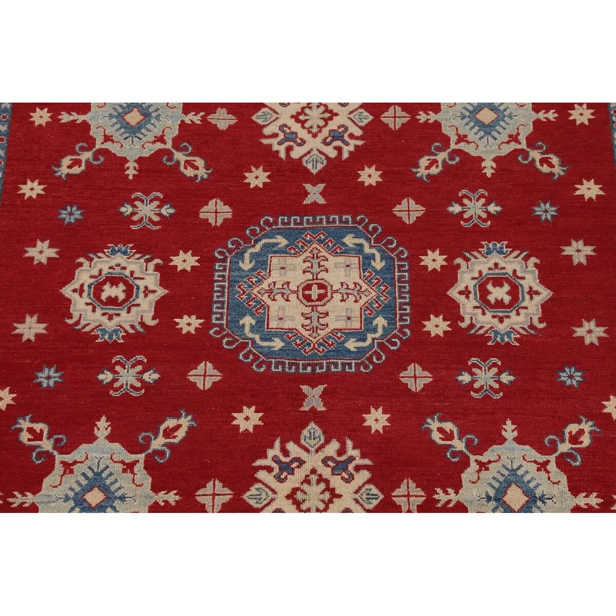 Red Kazak Oriental Area Rug Handmade Living Room Wool Carpet - 6'8 x 10'0