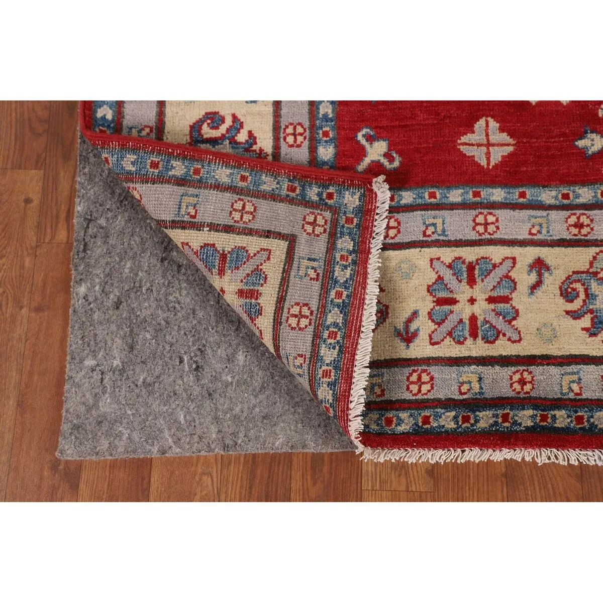 Red Kazak Oriental Area Rug Handmade Living Room Wool Carpet - 6'8 x 10'0