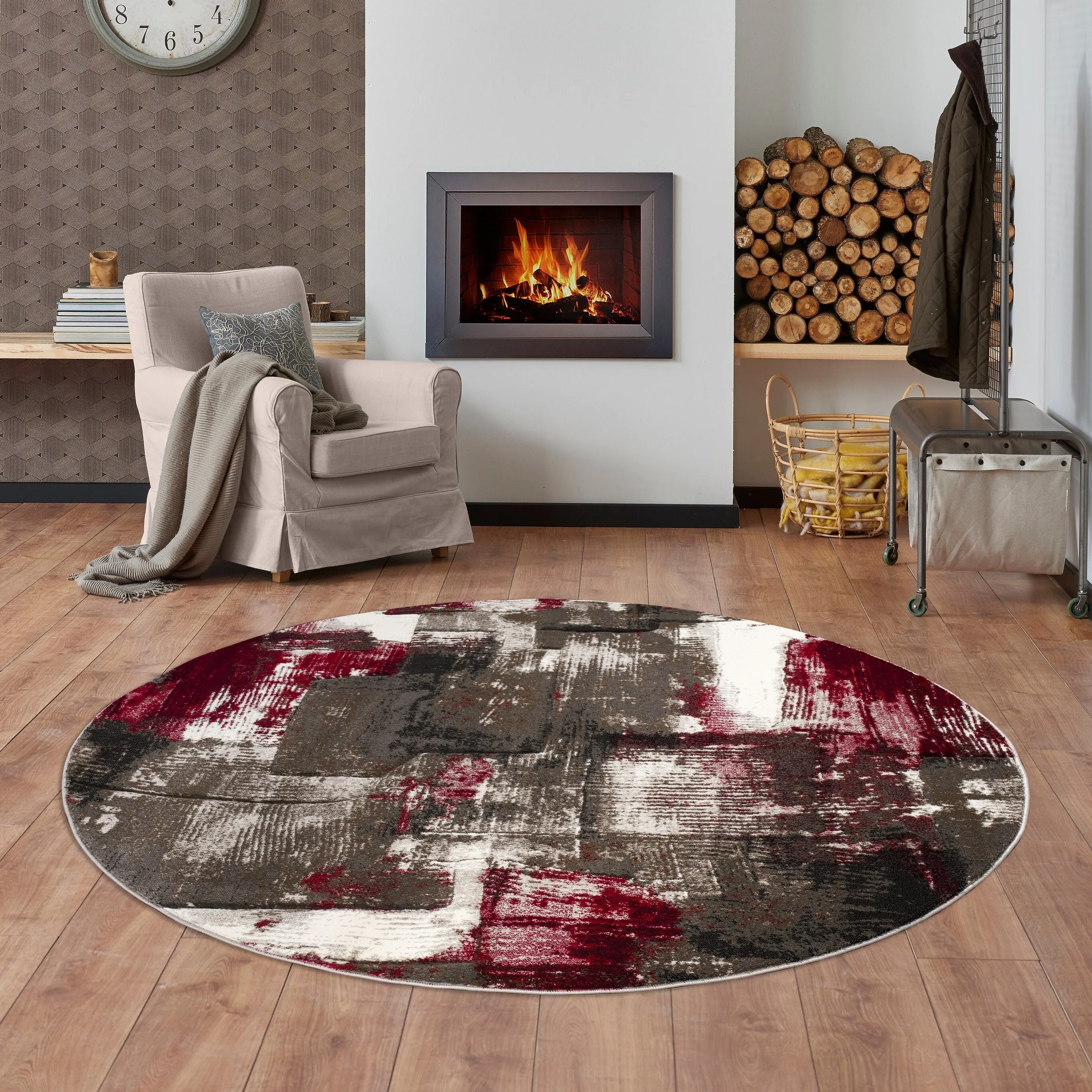 Rhodes Collection Abstract Area Rug